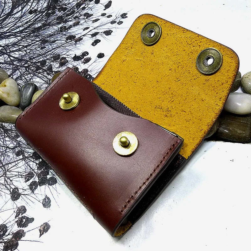 Маленькая поясная сумка Blongk из натуральной кожи кошелек на ремне кредитница