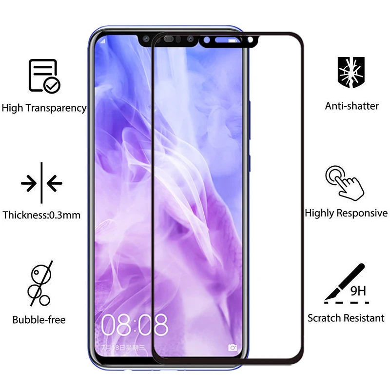 9d закаленное стекло для защиты экрана huawei nova 3i 3 i чехол huawey hawawi nova3 nova3i i3 защитный