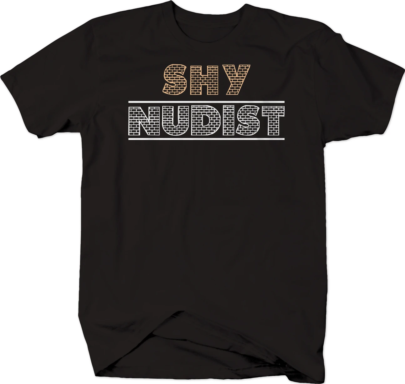 

Shy Nudist Funny Nude Beach T-Shirt Funny T Shirts Mens Size S-3XL
