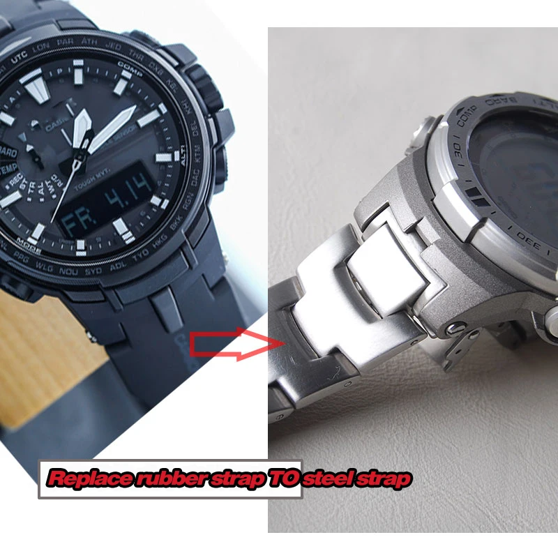 Ремешок из нержавеющей стали для PRG-300/PRW-6000/PRW-6100/PRW-3000/PRW-3100 | Наручные часы