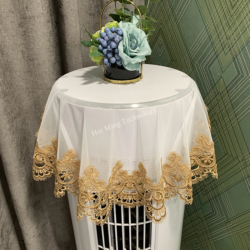 

Europe embroidered Warm large round tablecloth table cloth art lace double yarn Transparent cover small disc table mat HM81