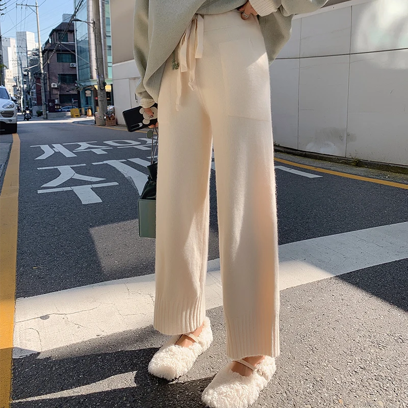 MISHOW/Зимние Новые однотонные женские брюки с высокой талией повседневные до