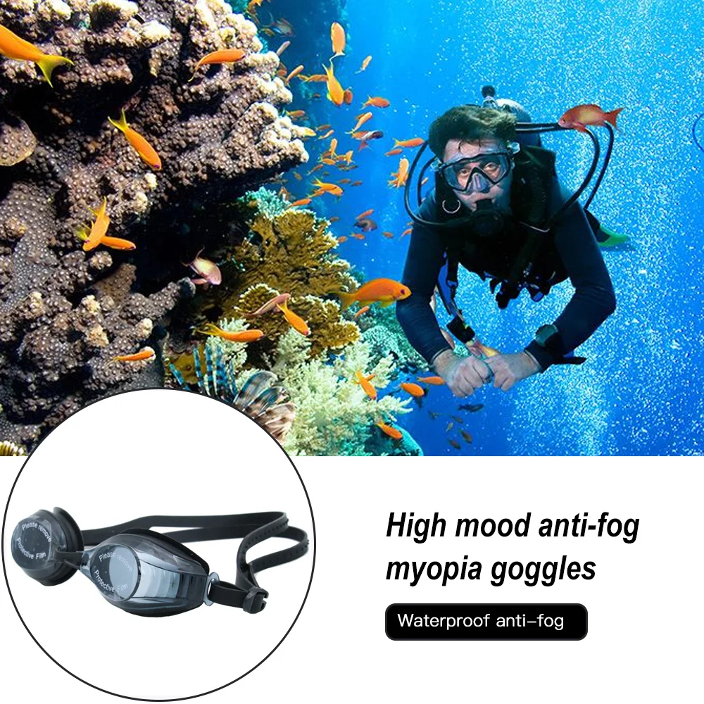 

Swim Goggles Anti-Fog UV Protection Adjustable Swimming Glasses Waterproof Leak-Proof Swim Eyewear for Adult
