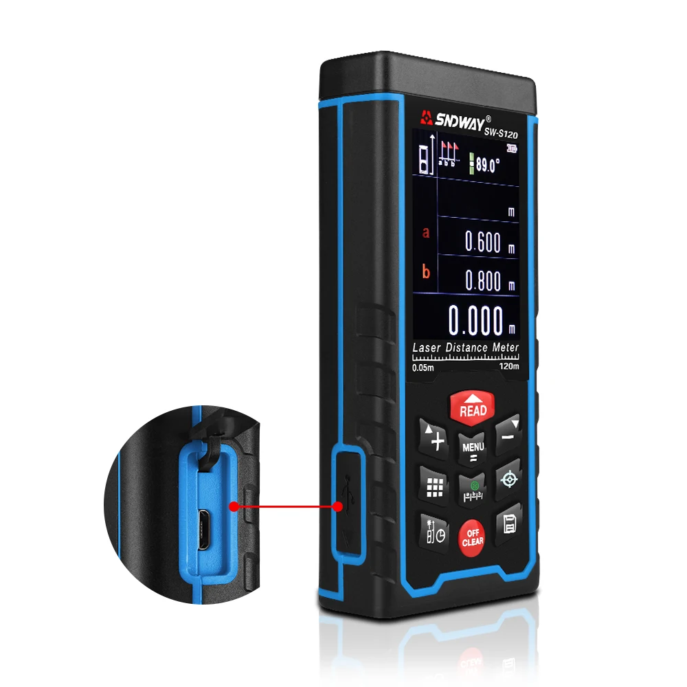 SNDWAY Camera laser distance meter 80m 120m laser rangefinder range finder measure tape trena ruler angle Diastimeter build tool