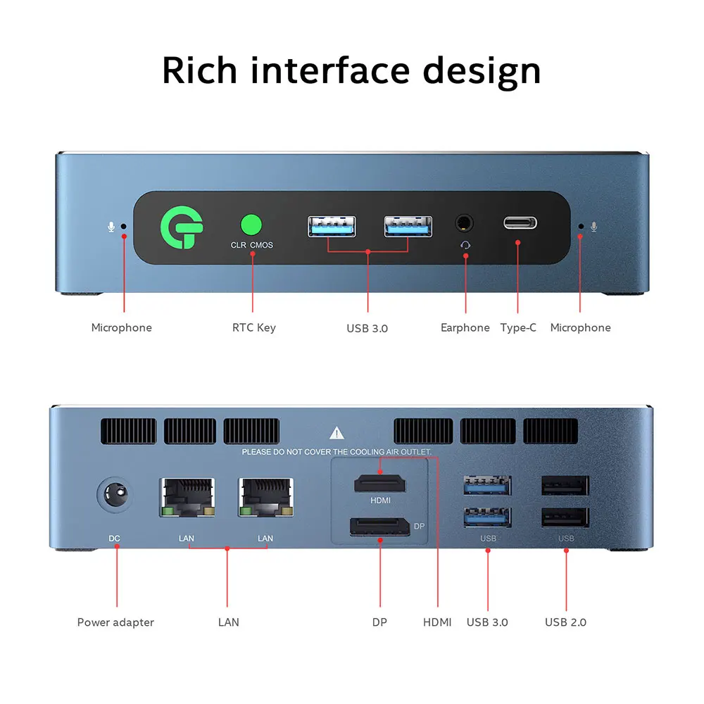 Beelink GTi 11 Windows 10 Мини ПК Intel 11th Core i5 1135G7 16 Гб DDR4 500 Nvme SSD win11 офисный игровой компьютер