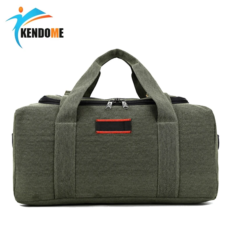 Винтажная холщовая мужская сумка для фитнеса переносная багажа путешествий