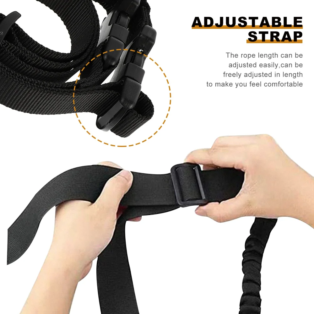 

2pcs Multi-Function Sling Rope and Shoulder Pad Adjustable Safety Strap (Black)