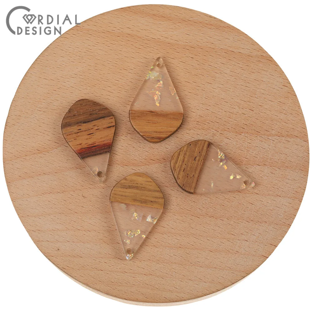 

Cordial Design 50Pcs 18*28MM Earrings Accessories/Pendant/Natural Wood & Resin/Hand Made/DIY Making/Jewelry Findings & Component