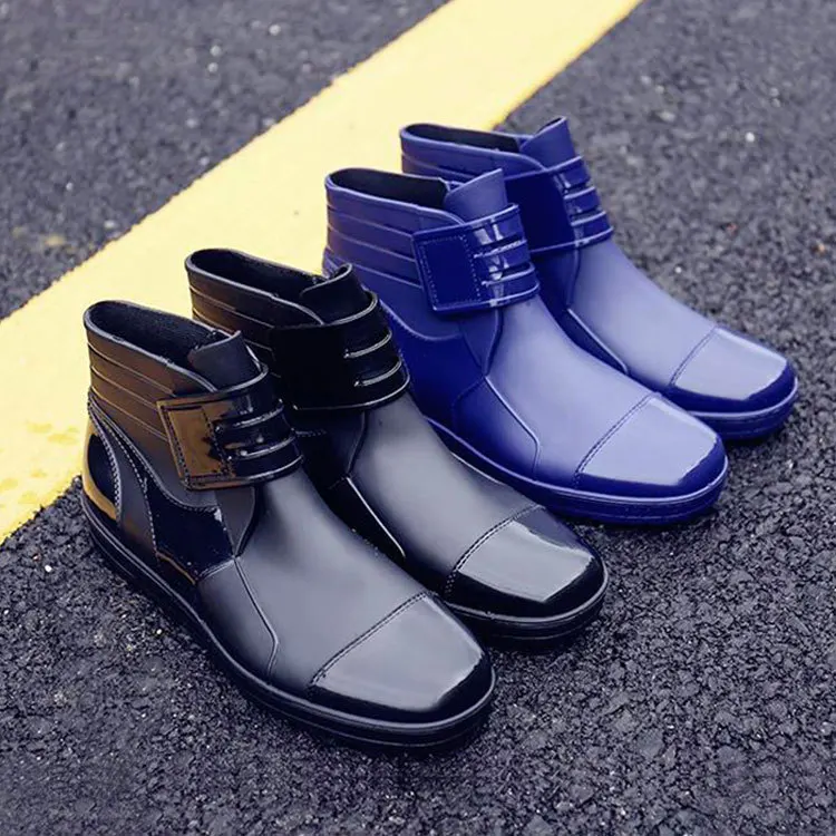 

Short rain boots men's non-slip waterproof shoes rubber shoes fashion zapatos de hombre men boots slip on rain shoes