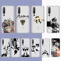 toplbpcs black clover anime asta phone case for redmi note 5 7 8 9 10 a k20 pro max lite for xiaomi 10pro 10t