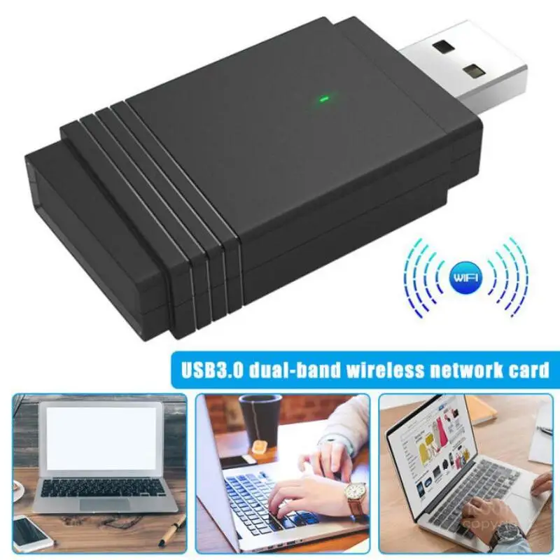Двухдиапазонный USB 3 0 беспроводной Wi Fi адаптер без драйверов сетевая карта ПК 5G/2 4G