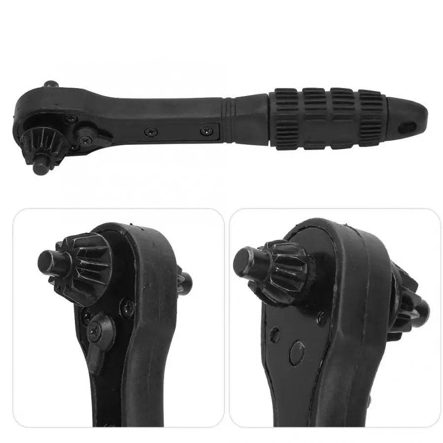

2 in 1 Function Double Head Dual Use Chuck Drill Chuck Key Wrench Tool Accessories 45# Steel Plastic and Rubber