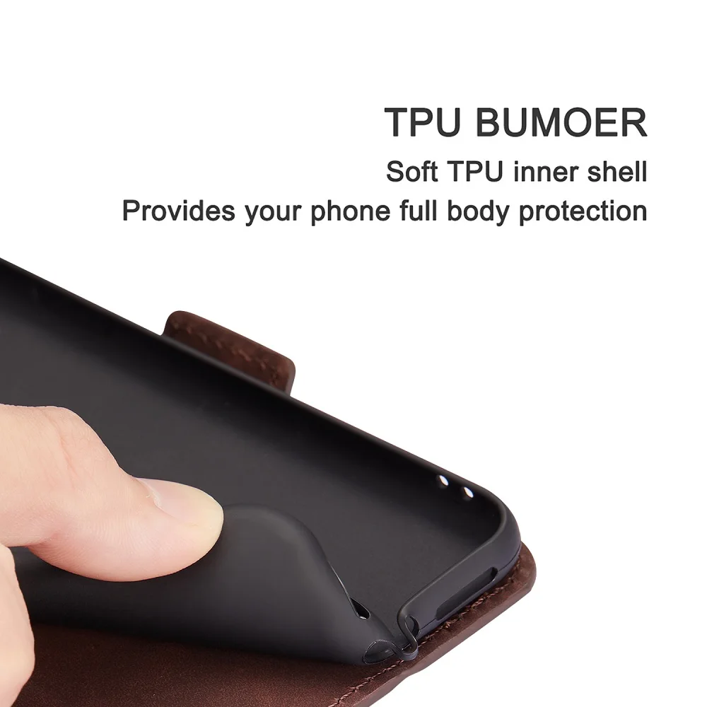 Кожаный защитный чехол с откидной крышкой и отделением для карт Redmi Note 8 Pro Чехол 6