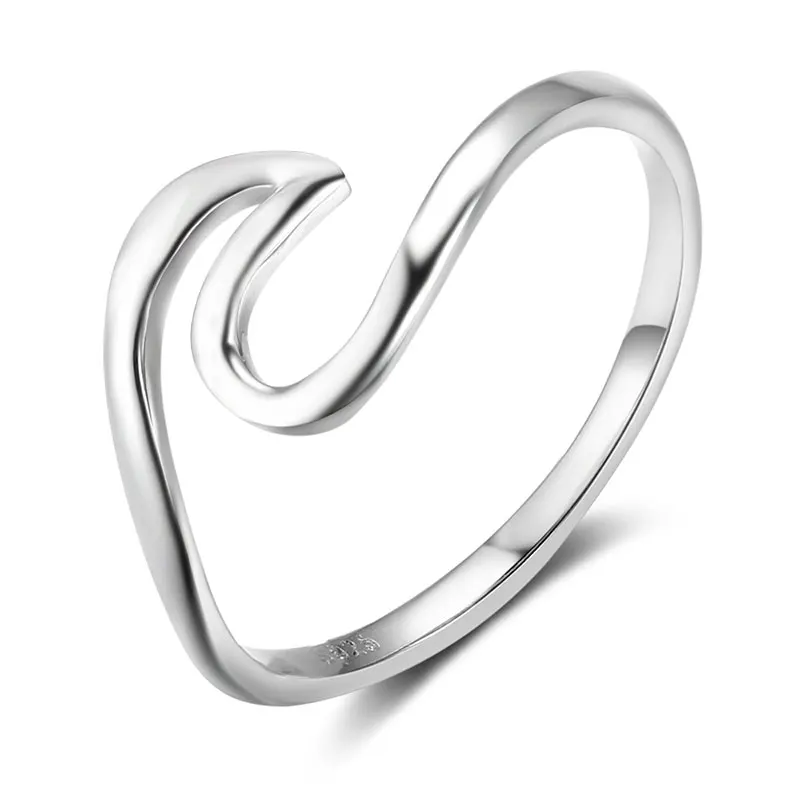 R2802 JewelOra, женские 925 пробы, серебряные кольца, музыкальная нота/Детские ноги/океанские волнистые кольца, ювелирные изделия, модный стиль, подарок для девушки - Цвет основного камня: R2802