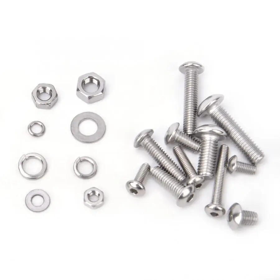 Tornillos de plastico 1105 шт. комплект винтов с шестигранной головкой шайб в ассортименте M3