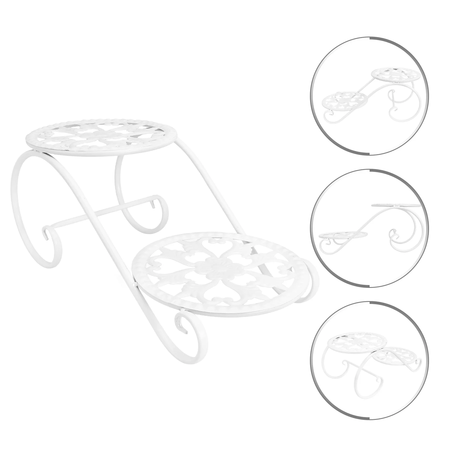 

1pc Creative Iron Craft Flowerpot Rack Balcony Garden Plant Pot Rack Plant Rack