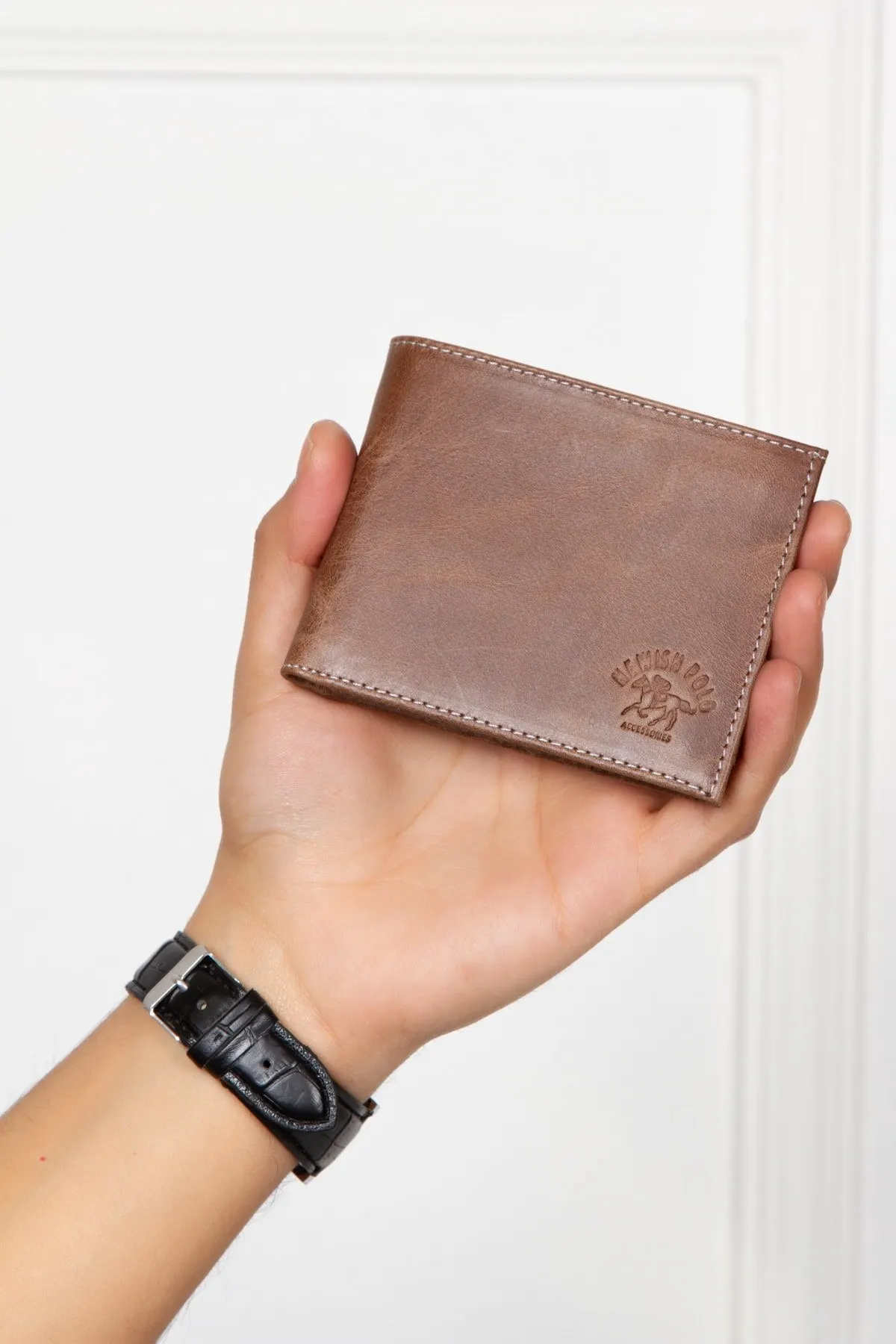 

Crazy Genuine Leather Wallet For Men Credit Card Business Card separate Holder Purse 100% ID Male Business Coin