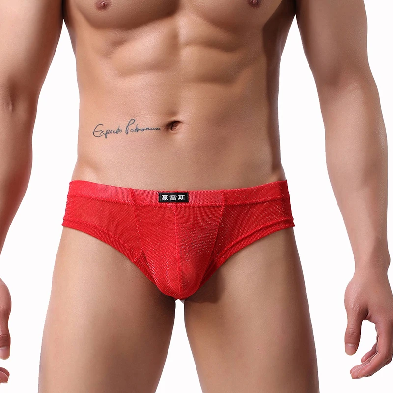 Стринги мужские сетчатые пикантное нижнее белье с блестящими сетчатыми