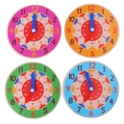 Детские деревянные часы Монтессори, часы, часовая минута, секундная, разноцветные игрушки для детей раннего дошкольного возраста, учебные пособия