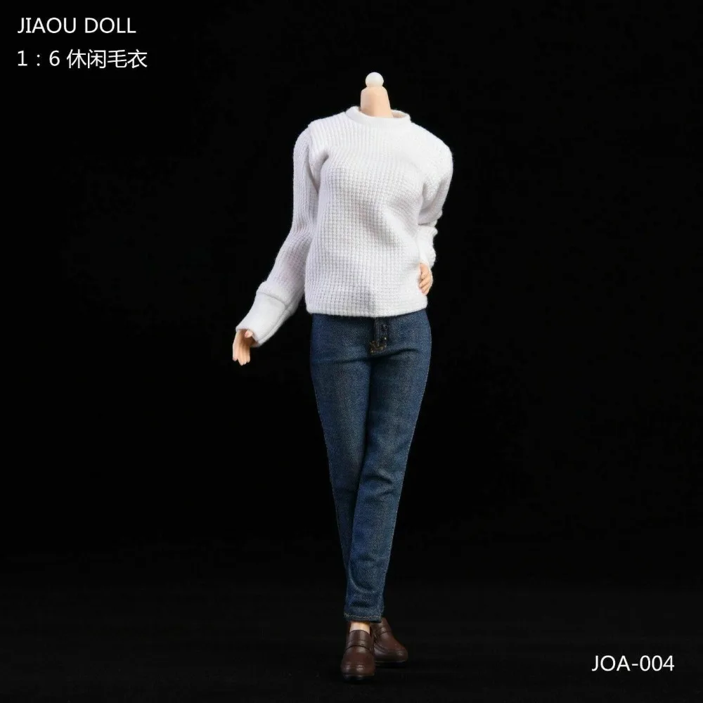 

1/6 Female Casual Sweater jeans Clothes Set For 12'' Action Figure Body Toys