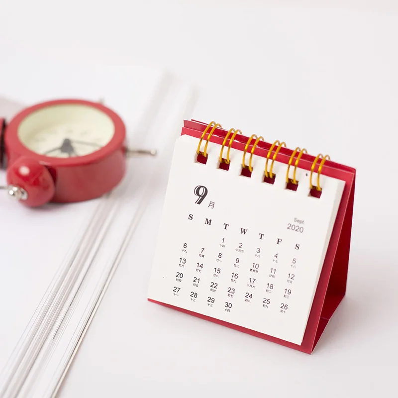 

2021 Creative Fruit and Geometry Desktop Calendar Daily Weekly Mini Paper Calendars Agenda Planner 2020.09-2021.12