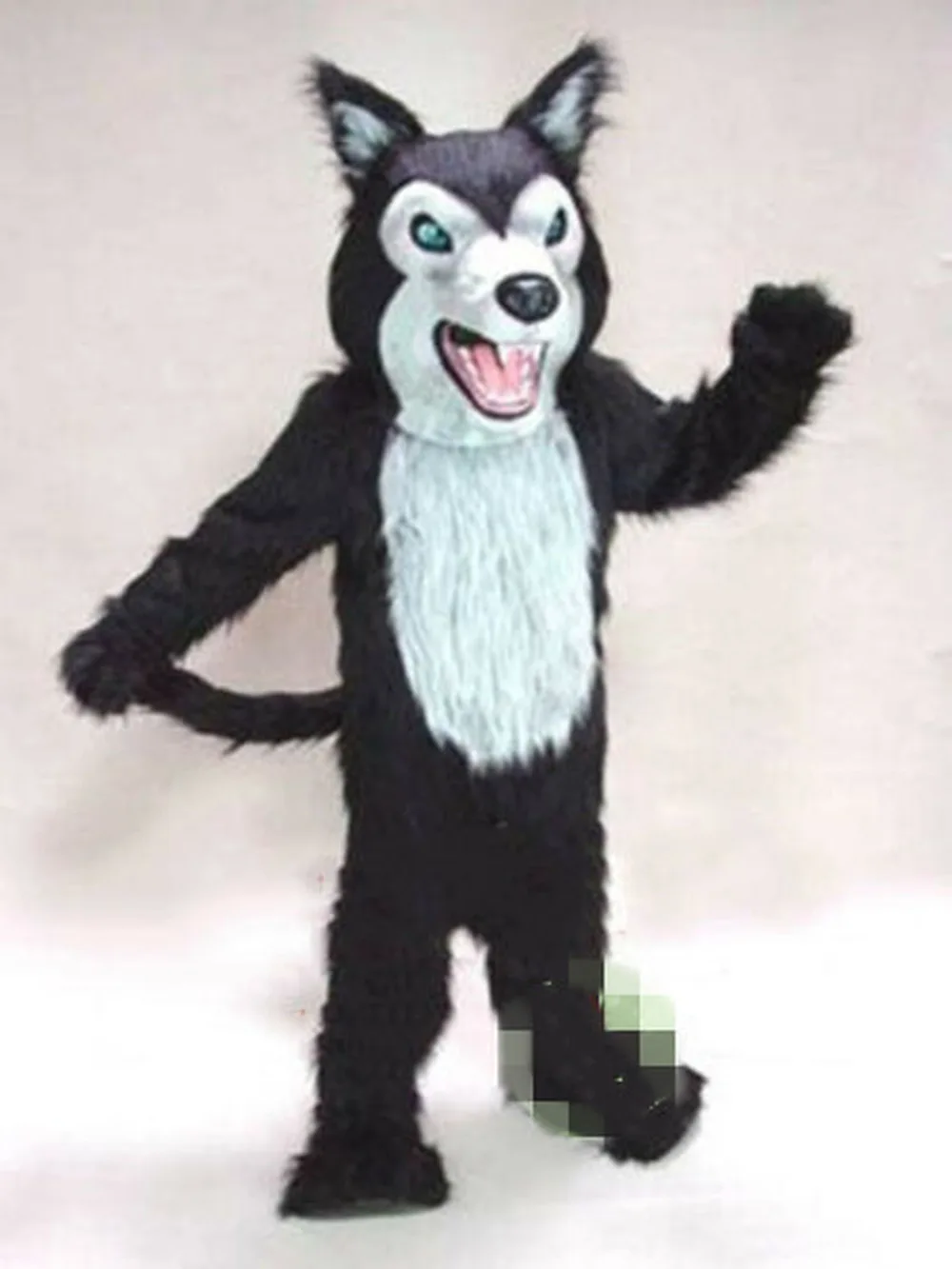 Черный волк Хаски собака меховой костюм костюмы косплей вечернее платье одежда