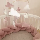 Бампер для детской кровати 1 м2 м3 м4 м, бампер для детской кроватки, бампер с узлом для младенцев, оплетка для подушки, постельное белье, протектор для комнаты, Декор