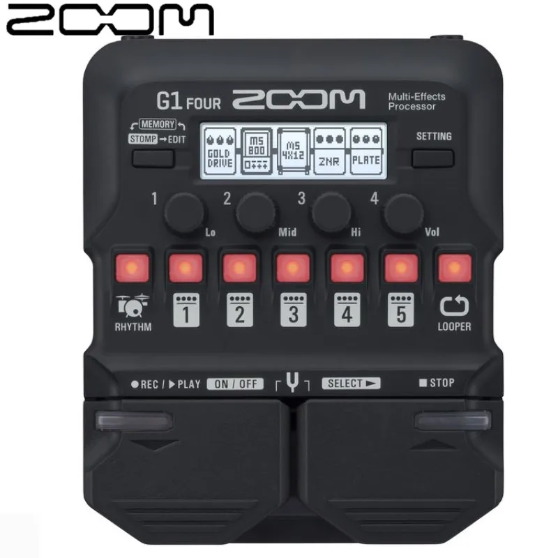 Четырёхъядерный процессор ZOOM G1 для электрогитары многофункциональный гитарный