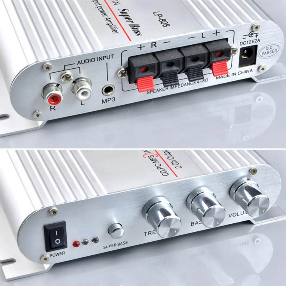 Автомобильный усилитель MP3 радио аудио стерео бас динамик плеер для мотоцикла