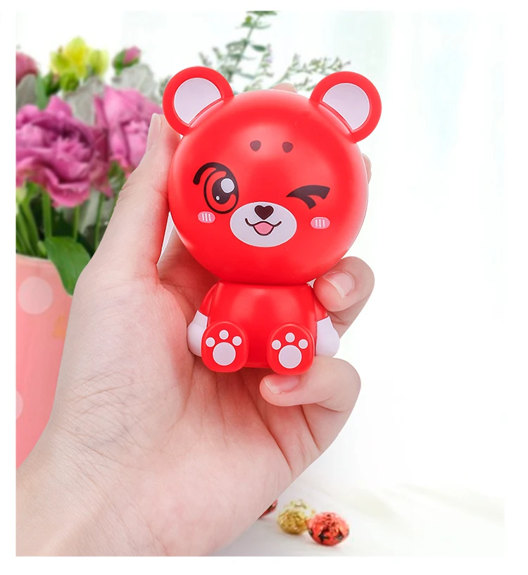 Мини-пластиковый медведь Детская модель карманная игрушка трансформация для