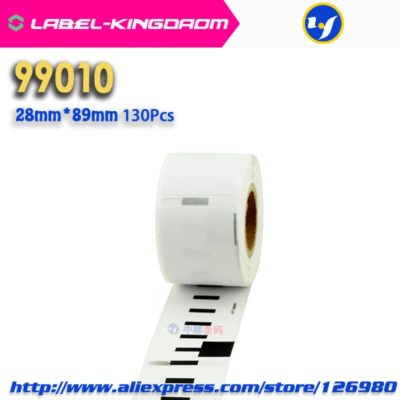 100 Rolls Dymo Compatible 99010 Label 28mm*89mm 130Pcs/Roll for LabelWriter400 450 450Turbo Printer Seiko SLP 440 | Компьютеры и офис