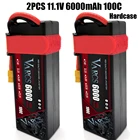 2 шт. VARCS Lipo батареи 3S 11,1 В 6000 мАч 100C200C HardCase для RC 18 10 Внедорожник Багги грузовик лодки Дрон salash части