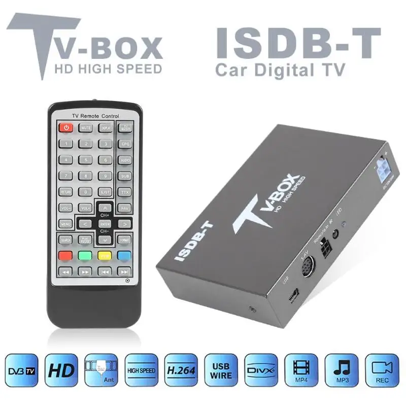 T519B ISDB T Автомобильный цифровой ТВ приставка HDTV тюнер для Японии Бразилии