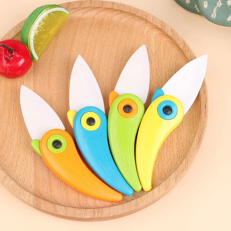 

1 Pc Portable Mini Blade Ceramic Peel Knife Pocket Fold Knife Picnic Fruit Knife Tool