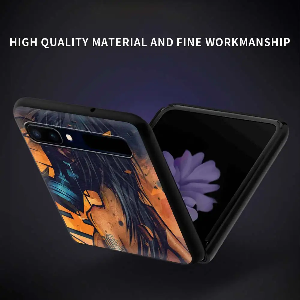 

Phone Case For Samsung Galaxy Z Flip Fold Hard PC Cover For Galaxy ZFlip 5G Mobile Bag Back Shell Hot Sexy Tattoo Girl Fashion