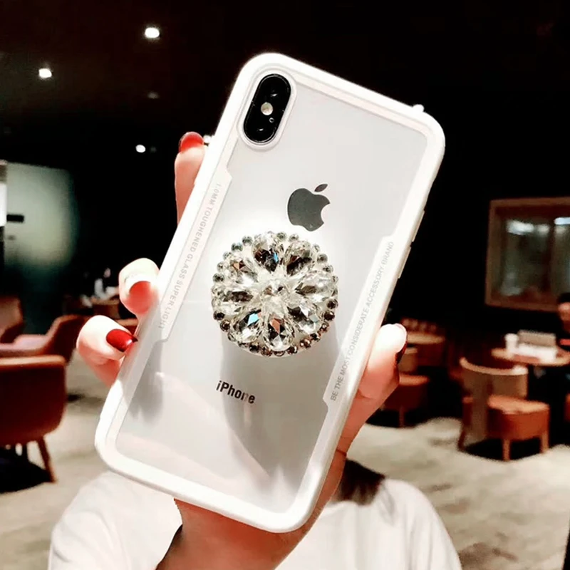 Чехол для Телефона iPhone 12 Mini 11 Pro XS Max XR X 8 7 6 6S Plus SE Чехлы Прозрачный Алмазный
