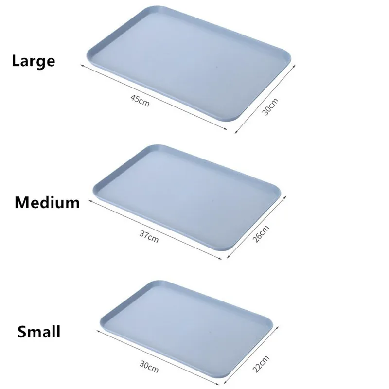 1 pcs Rectangle Fruit Bamboo Fiber Plates Storage Tray Family Dessert Dish Snack Dish Party Home Maintenance Tray Plate petisco