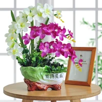 phalaenopsis simulation flower suit orchid artificial flower bonsai indoor living room office decorations