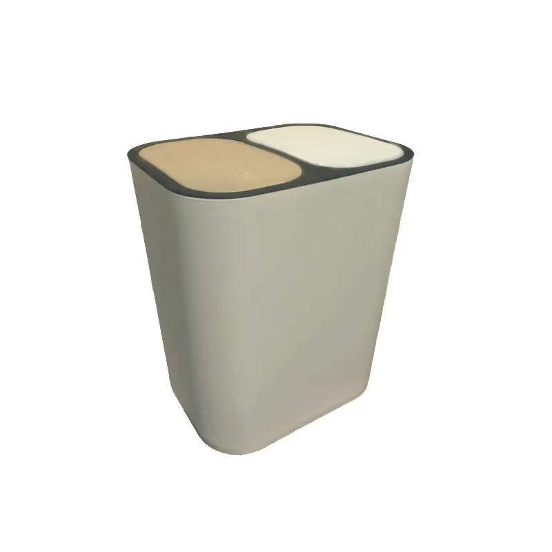 Kitchen Trash Can Rectangle Modern Plastic Garbage Sorting Standing Rangement Cuisine Waste Bins BG50WB | Дом и сад