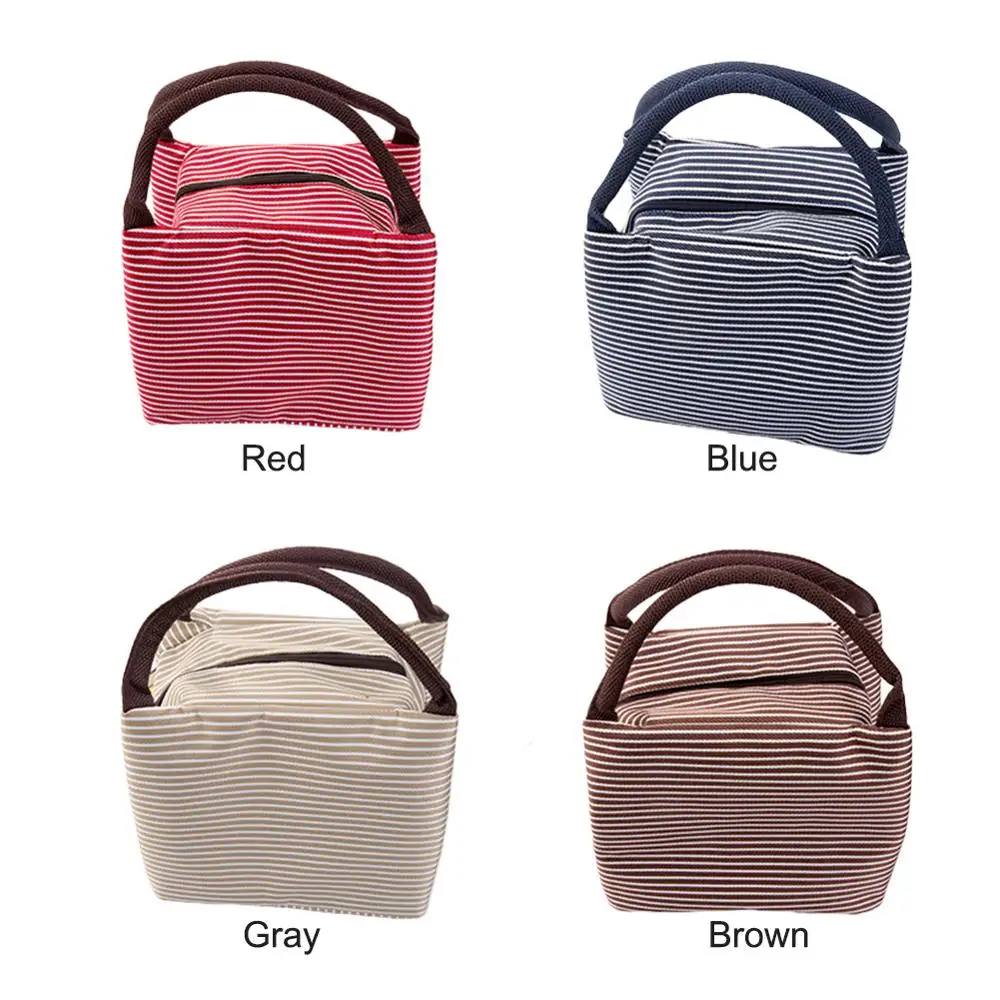 Для женщин для отдыха Портативный холст обеденного мешка с полосой