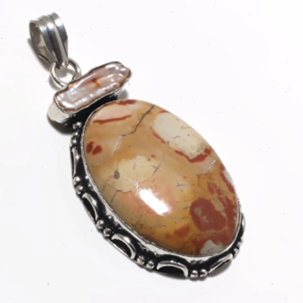 Jaspers + Biwa подвеска с жемчугом серебряное покрытие над медными ювелирными