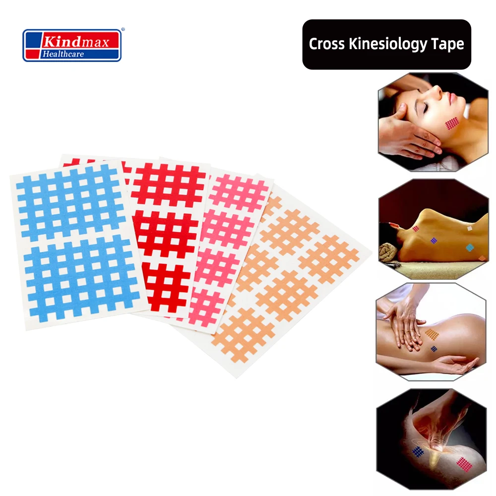 1 Piece 2,6,8,9 Stickers Kindmax Cross Kinesiology Tapes for Pain Relief Cross Physio Muscle Tape Breathable