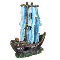 aquarium shipwreck decoration resin sinker special fish tank decoration sunken ship ornament for fish tank hr