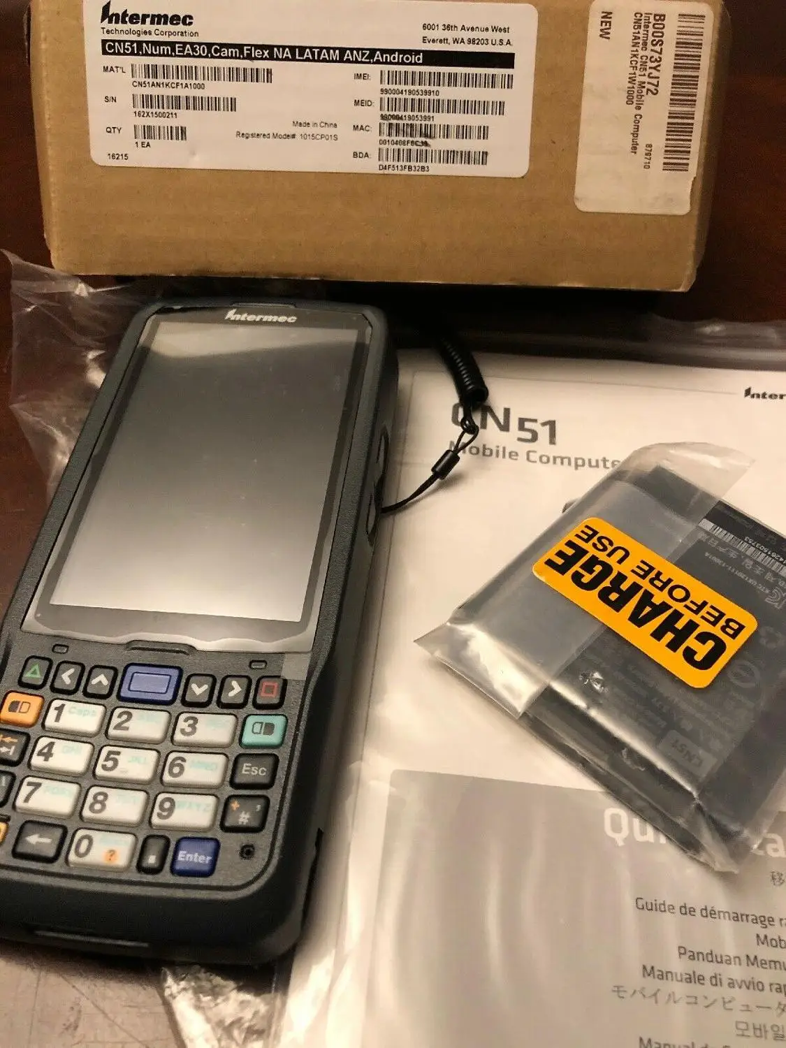 Мобильный компьютер CN51 для Intermec CN51AN1KCF1A1000 EA30 Android 4 1 UMTS &amp CDMA новинка | Компьютеры и