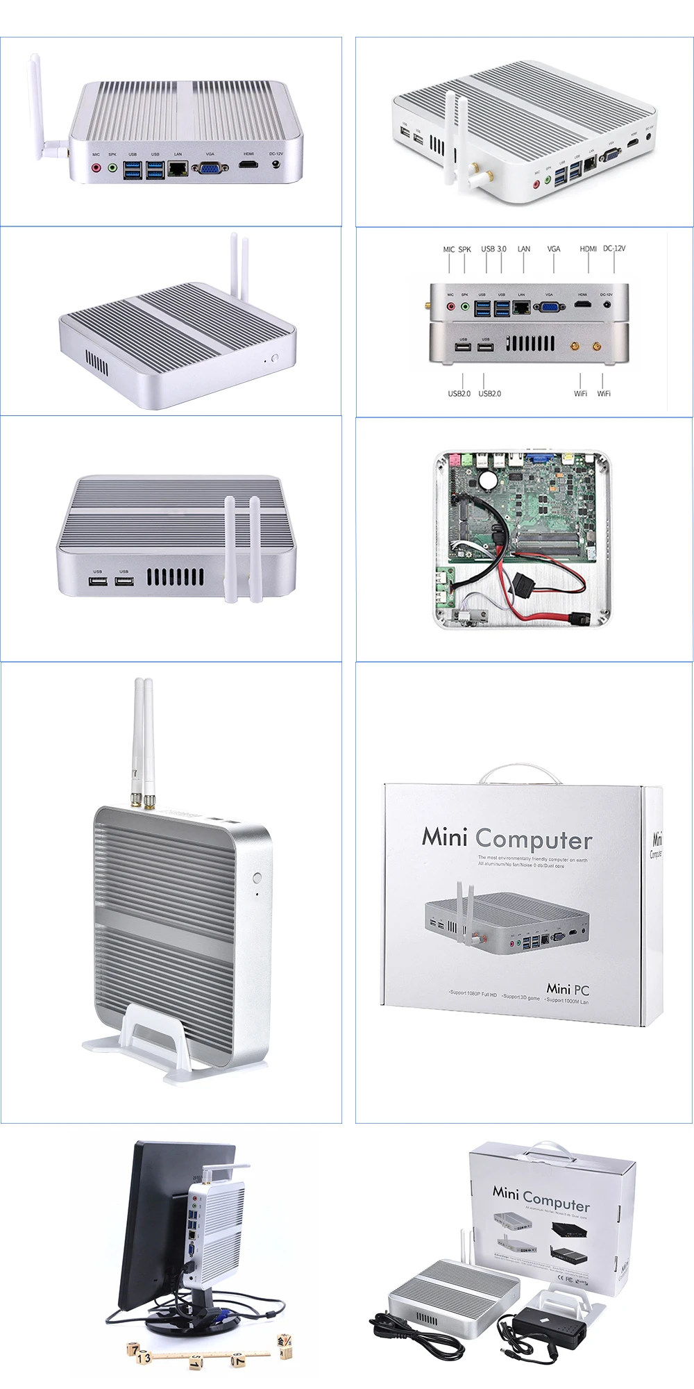 4K HTPC мини ПК Windows 10 Nuc компьютер Barebone мини ПК I5 4200u, i5 5200u, i7 4500u Макс 16G