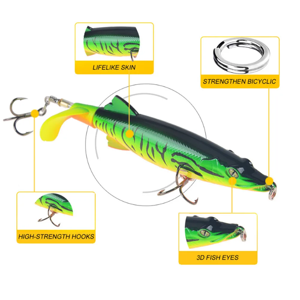 1 шт. новые Whopper Plopper (13 см) 16g встроенный в транспортное средство приманка поплавок