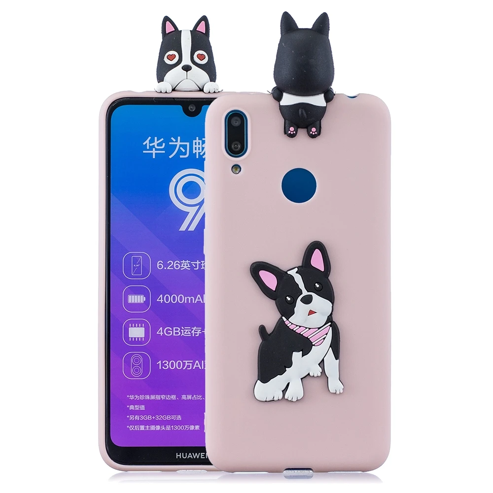4 Etui huawei Y6 Y7 Prime чехол Крышка Y5 Y7 Y9 симпатичный типа сделай себе сам 3D собаки в форме единорога панда силиконовый чехол для принципиально huawei Y6 Y7 Y9 чехол - Цвет: 4