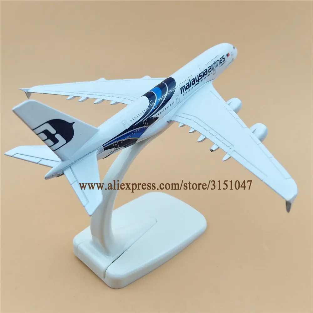 16 см синяя воздушная Малайзия Airlines A380 Airbus 380 модель самолета сплав Металл литье