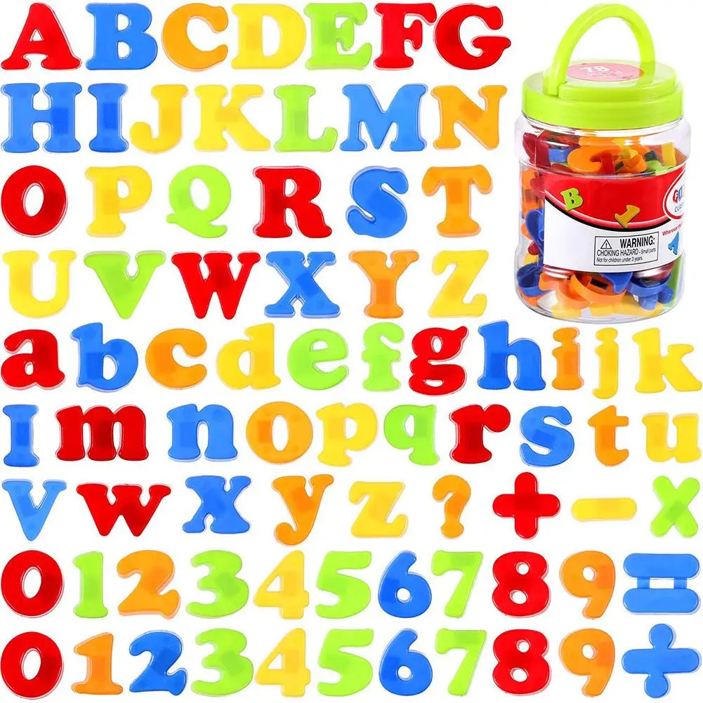 

78 шт./компл. магнитные буквы, цифры для детей, обучающий алфавит, магниты на холодильник