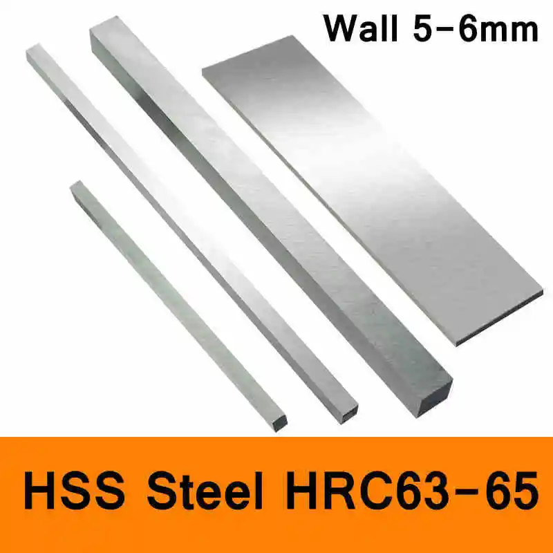 

HSS Steel Plate HRC63 to HRC65 High-strength Steel Sheet Turning Tool High Speed Steel HSS Pad Sheet DIY material Wall 5mm 6mm